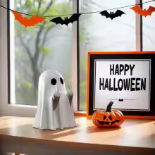 👻 Mischievous Mini Ghost – Halloween Holder 🎃